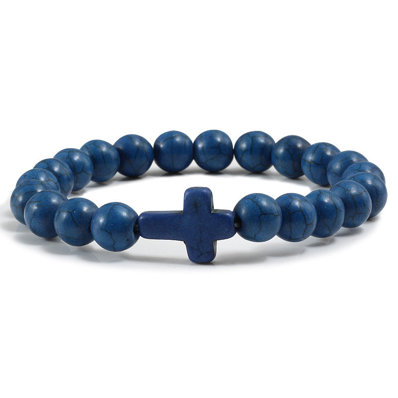 Cross Gemstone Bracelet