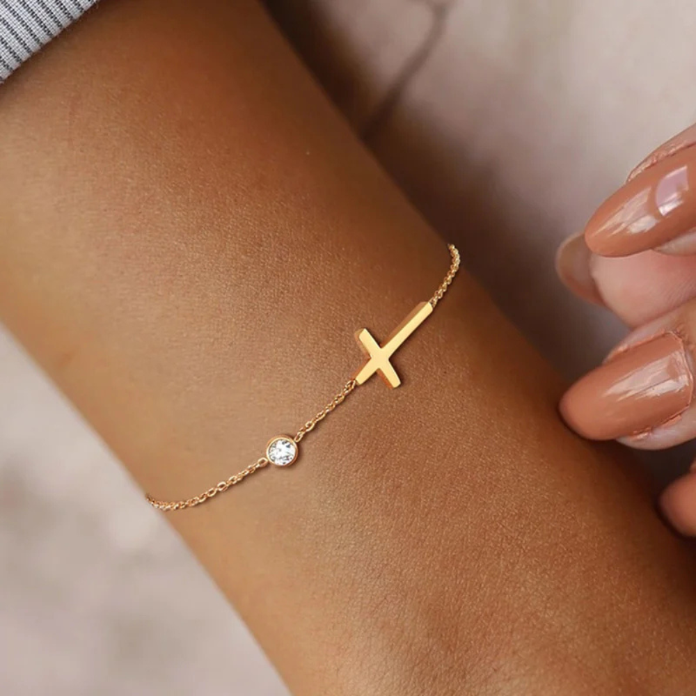 Healing Cross Gemstone Bracelet