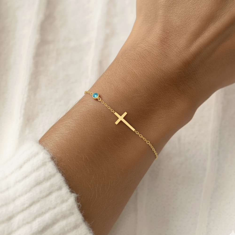 Healing Cross Gemstone Bracelet