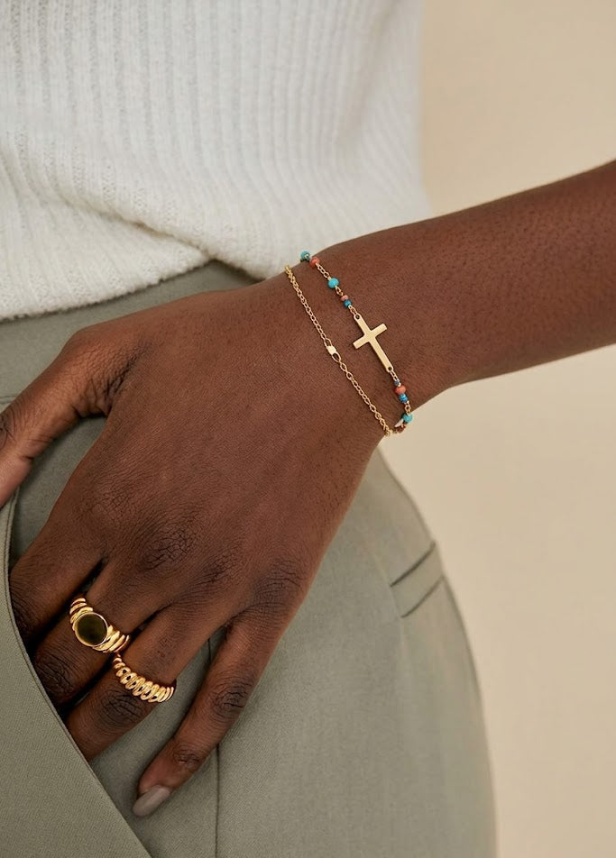 Healing Cross Beads Bracelet