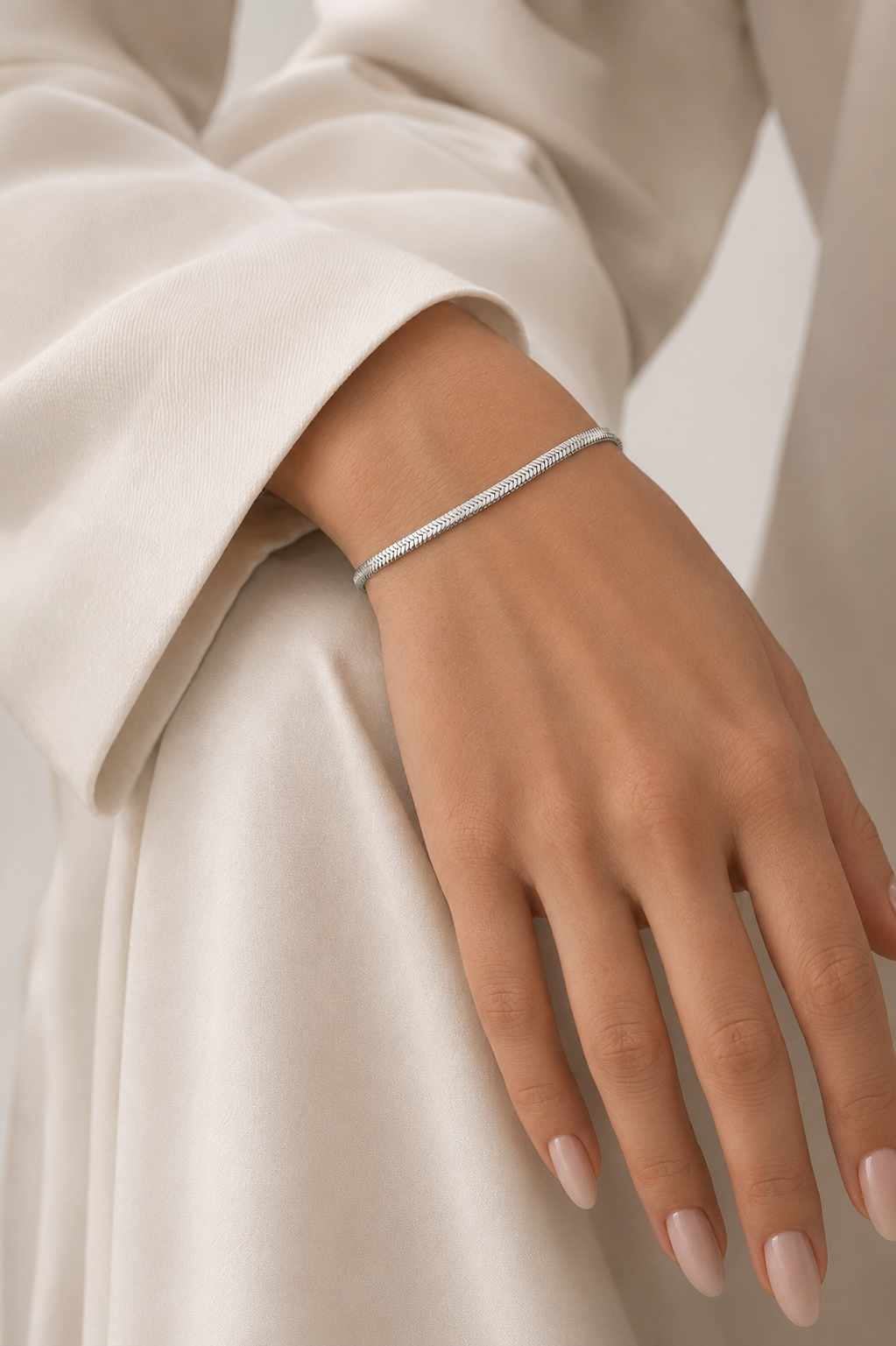Stacking Flat Herringbone Bracelet