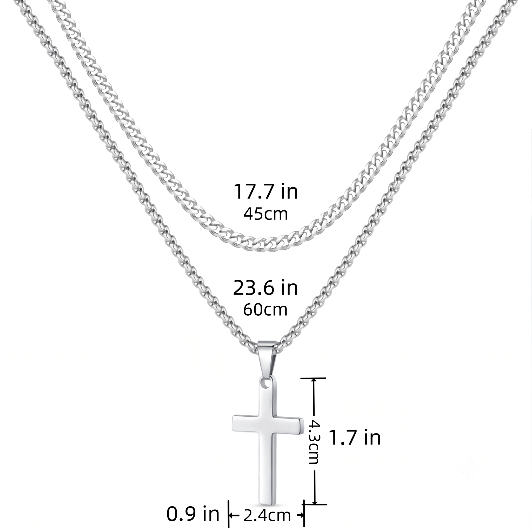 Titanium Cross Necklace