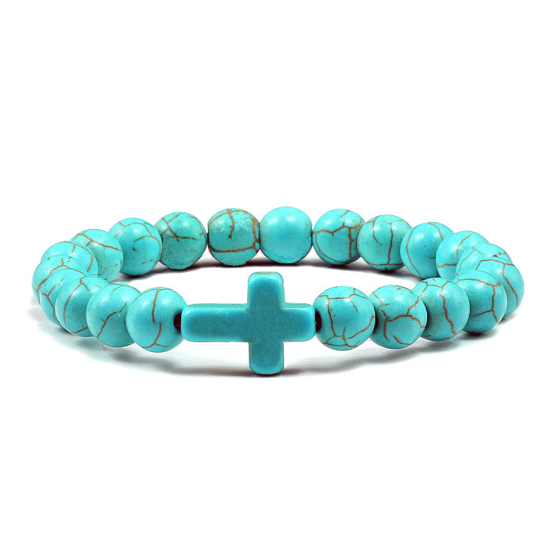 Cross Gemstone Bracelet