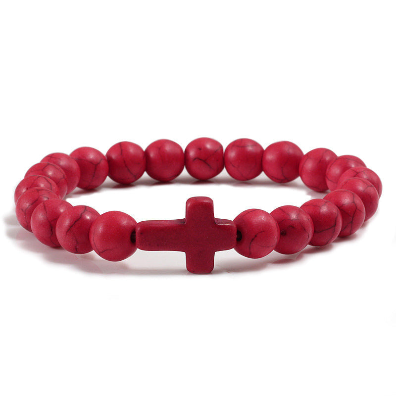 Cross Gemstone Bracelet