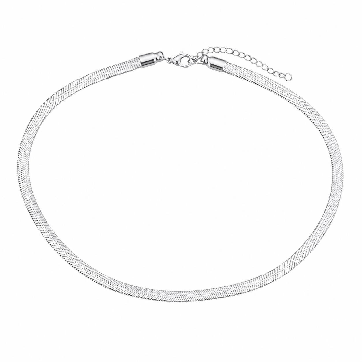 Stacking Flat Herringbone Necklace