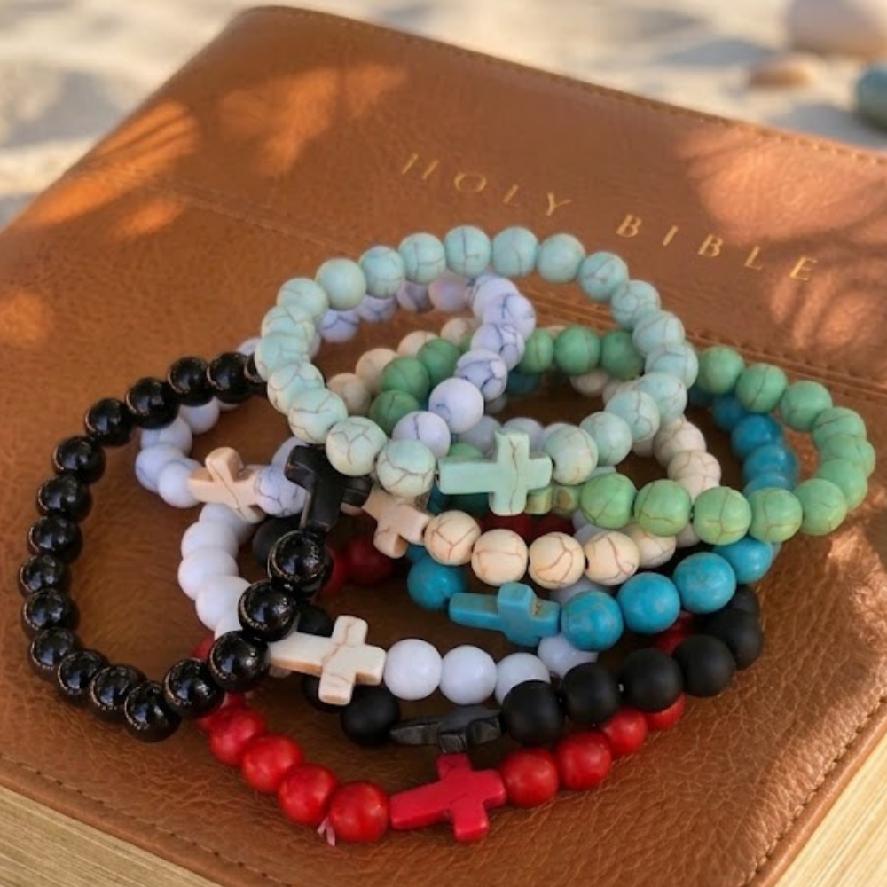 Cross Gemstone Bracelet