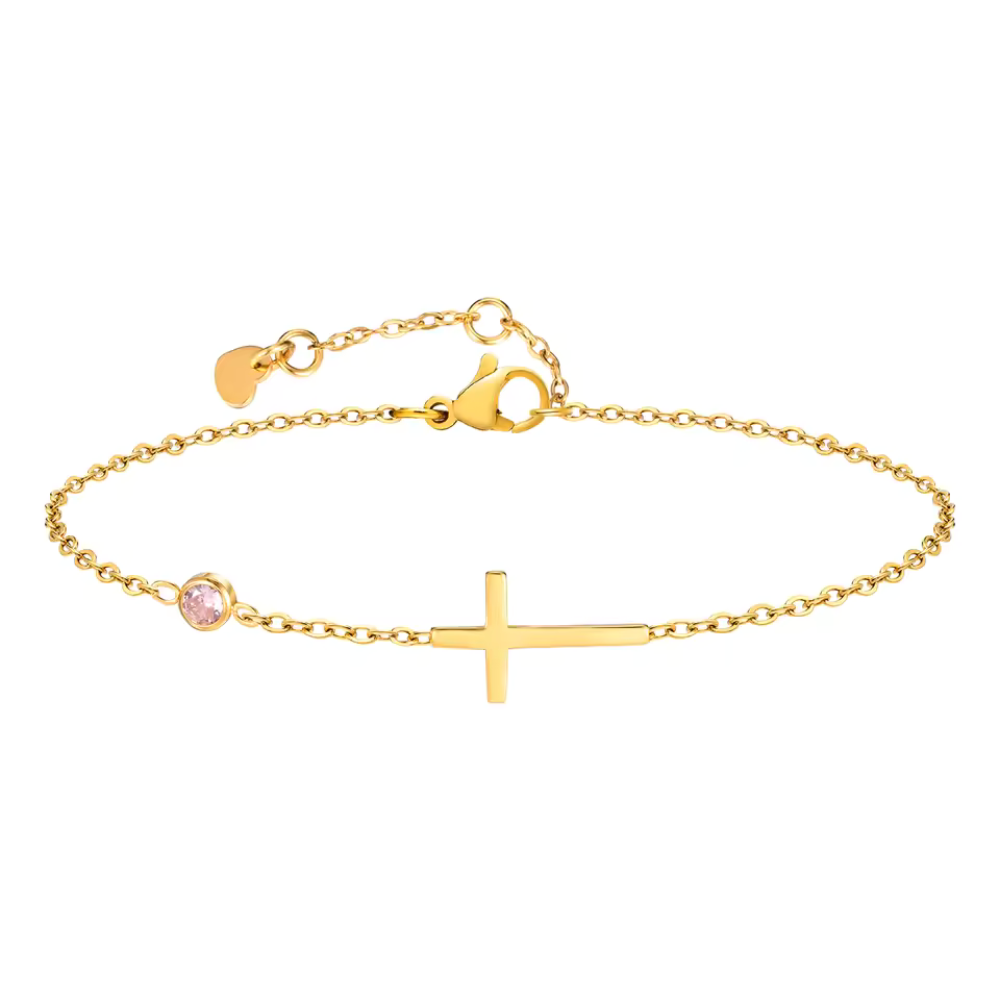 Healing Cross Gemstone Bracelet