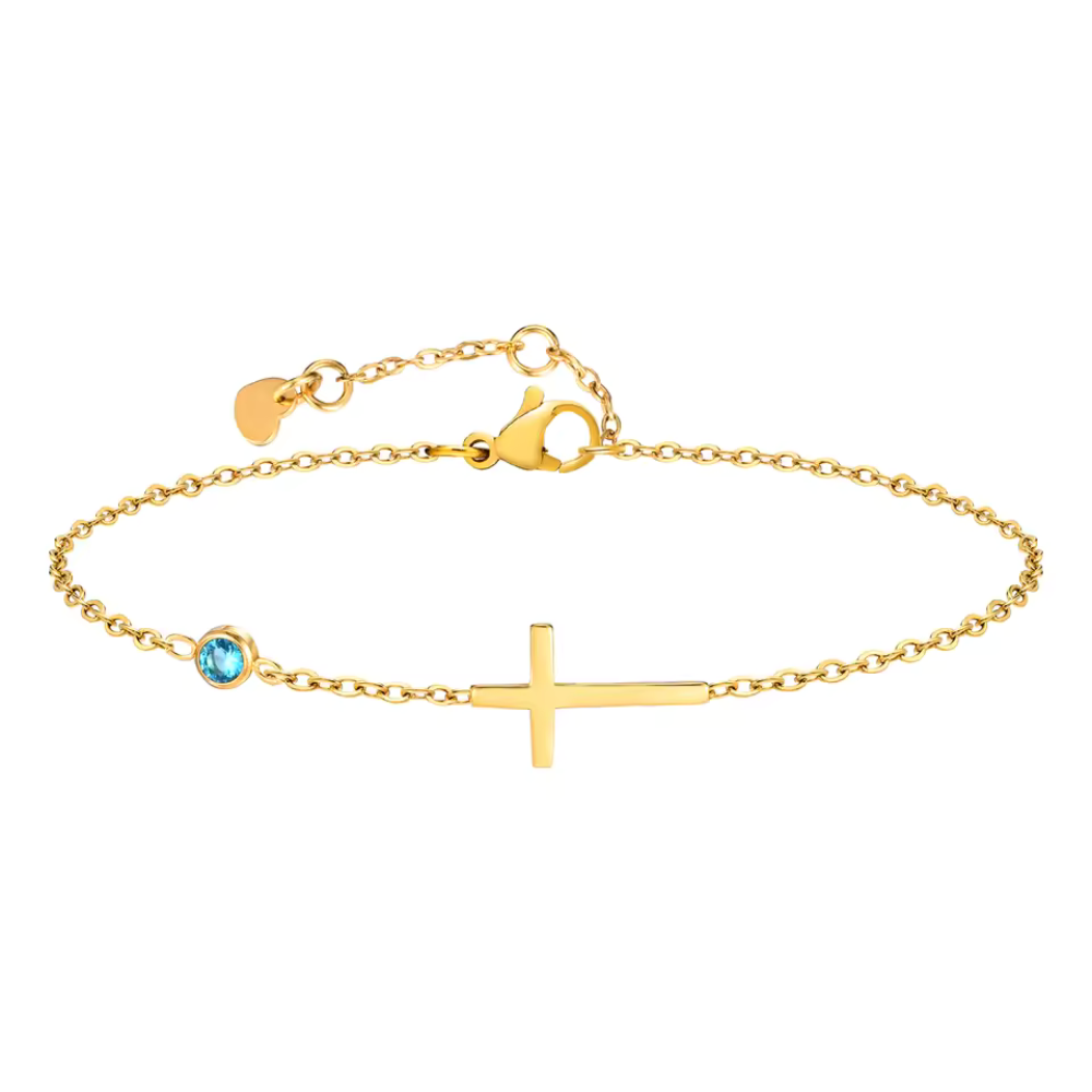 Healing Cross Gemstone Bracelet