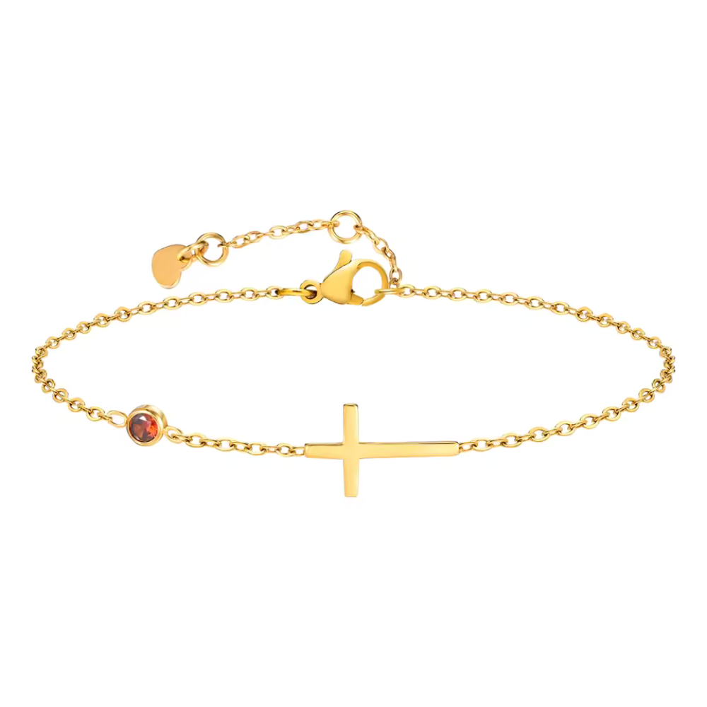 Healing Cross Gemstone Bracelet