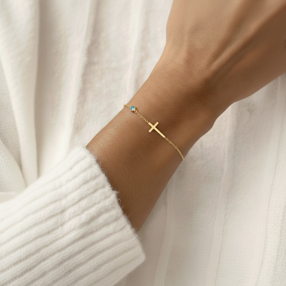Healing Cross Gemstone Bracelet