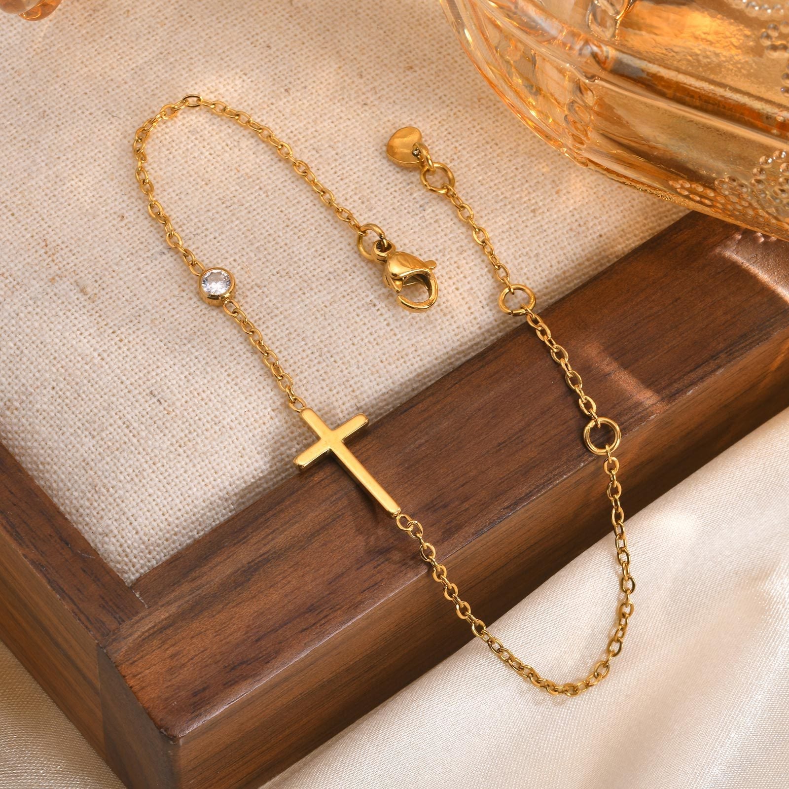 Healing Cross Gemstone Bracelet