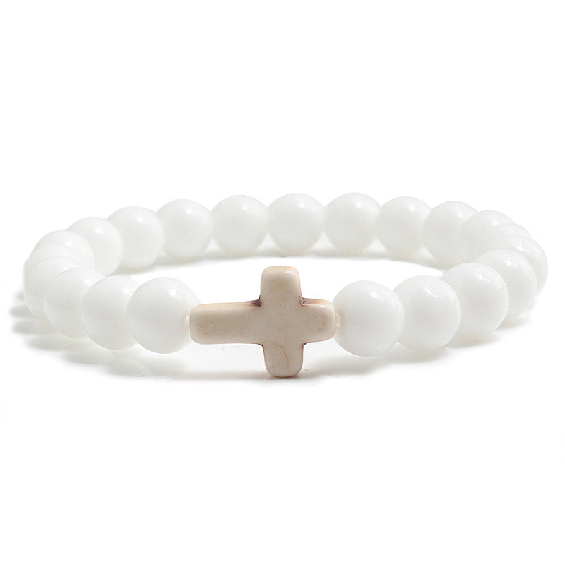 Cross Gemstone Bracelet