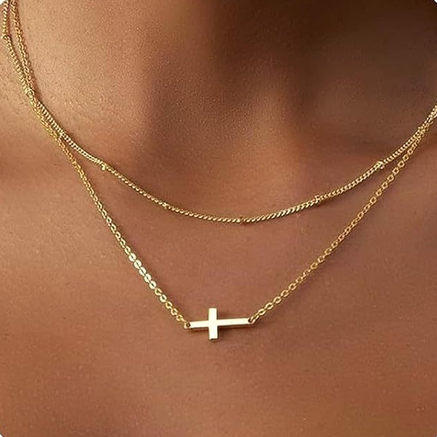 Elora Double Chain Cross