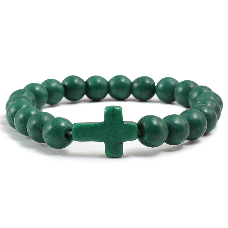 Cross Gemstone Bracelet