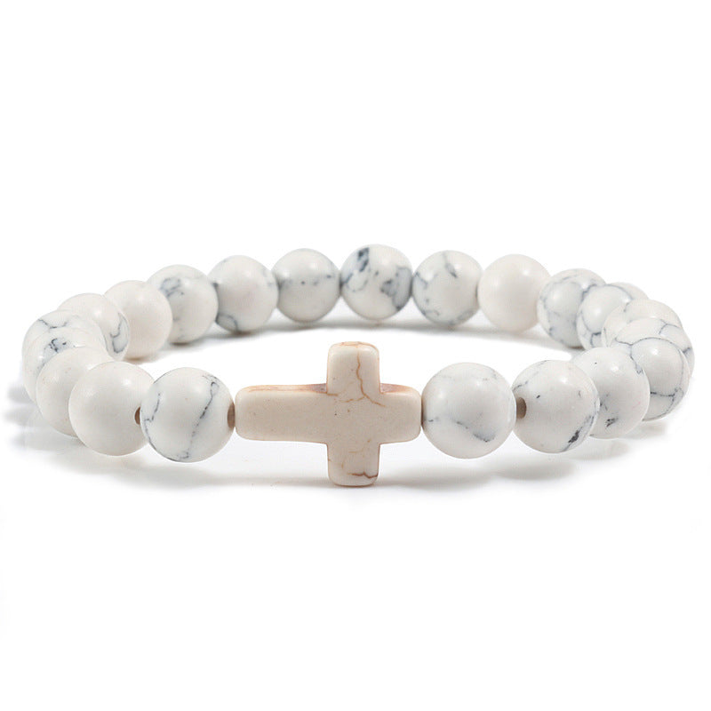 Cross Gemstone Bracelet