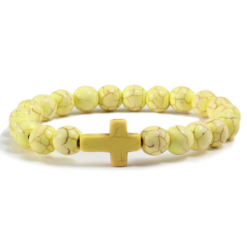 Cross Gemstone Bracelet