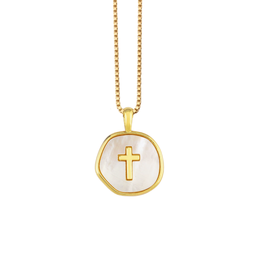 Seraphine Seashell Cross Necklace