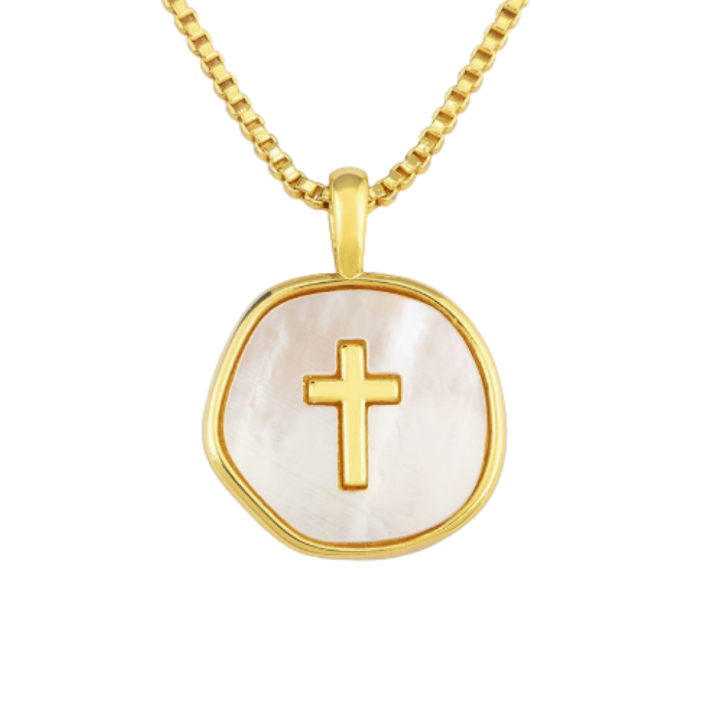 Seraphine Seashell Cross Necklace