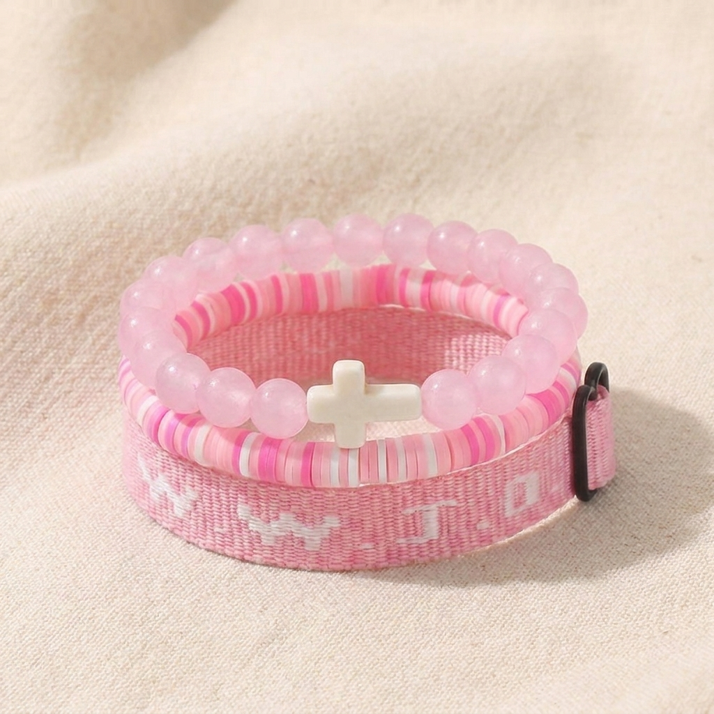 WWJD Collection of 3 Bracelet Stack