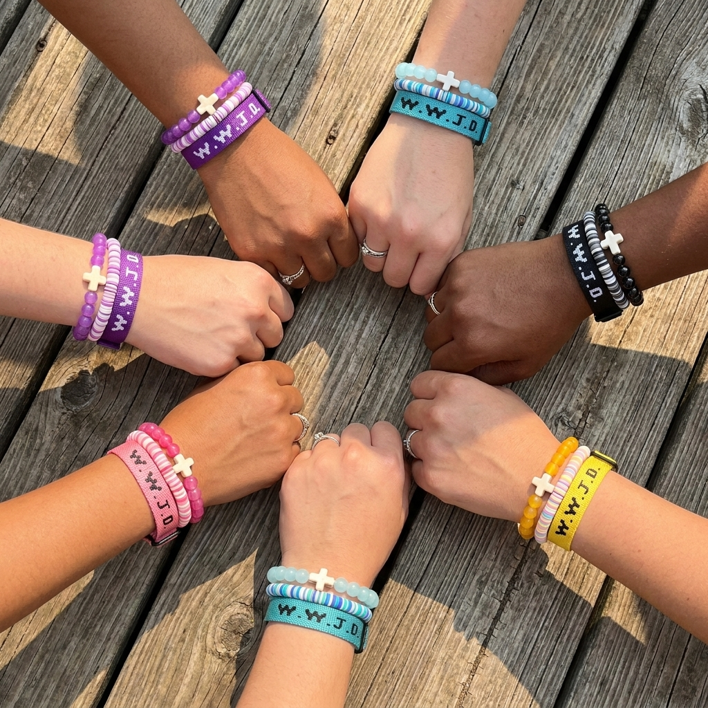 WWJD Collection of 3 Bracelet Stack