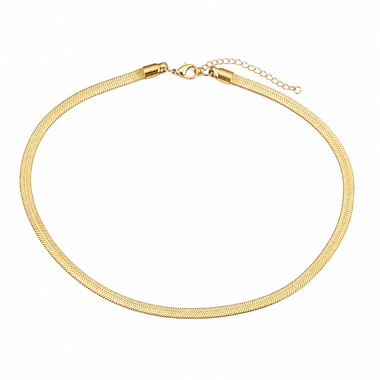 Stacking Flat Herringbone Necklace