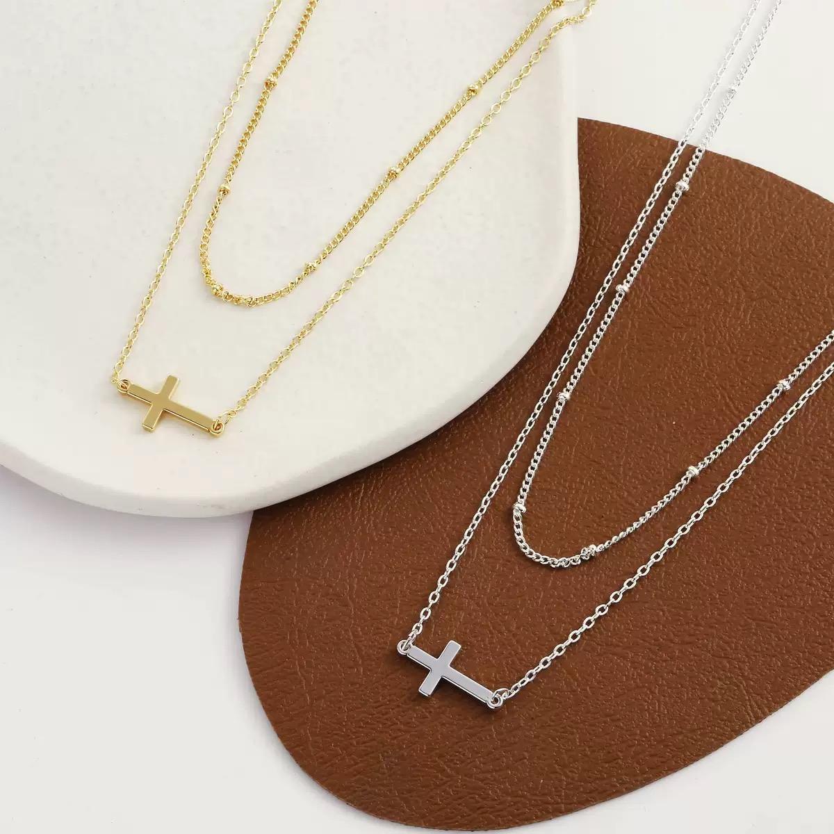 Elora Double Chain Cross