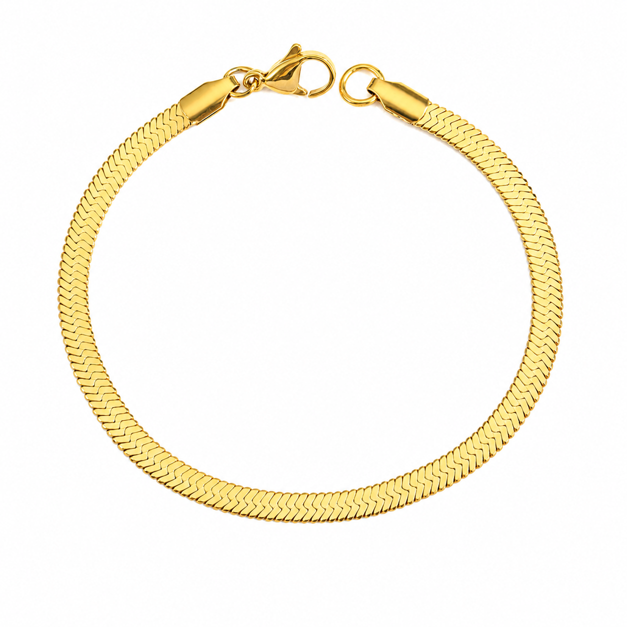 Stacking Flat Herringbone Bracelet
